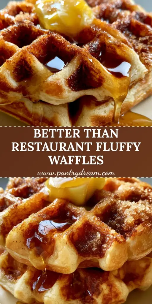 Cinnamon Brown Sugar Waffles with a Deep Caramelized Swirl 4 A stack of two thick Belgian cinnamon brown sugar waffles on a matte ceramic plate with melting butter and maple syrup drip.