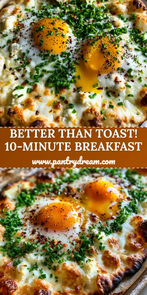 Breakfast Flatbread with Jammy Eggs and Bubbly Mozzarella 4 A close-up shot of a breakfast flatbread with oozing jammy eggs and bubbly mozzarella on a rustic pan. (breakfast flatbread)