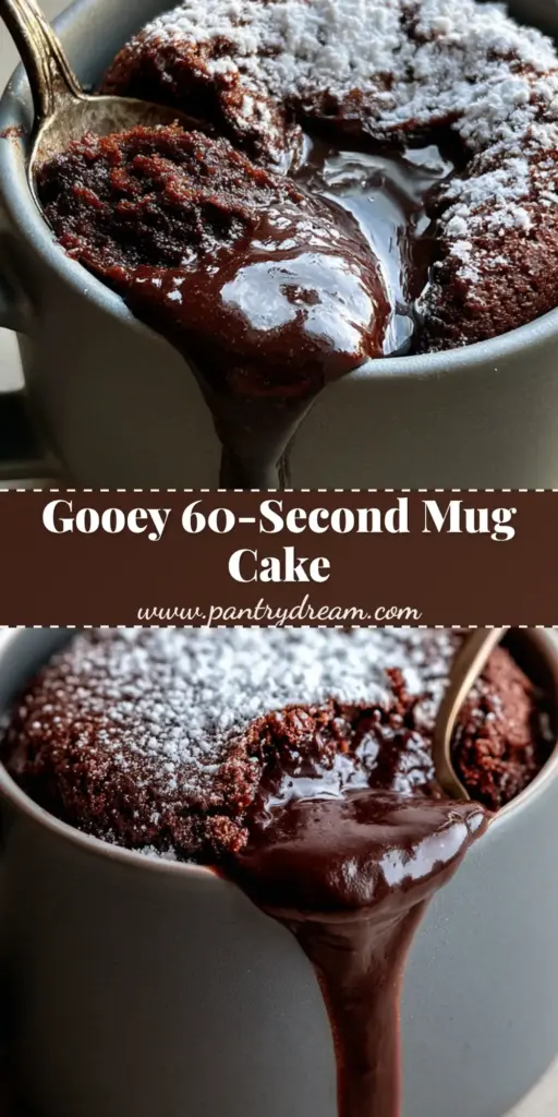 Molten Lava Mug Cake: The Ultimate 2-Minute Gourmet Chocolate Fix 4 A handheld photo showing a spoonful of molten lava mug cake with a thick, glossy chocolate center oozing out in a matte mug. (molten lava mug cake)