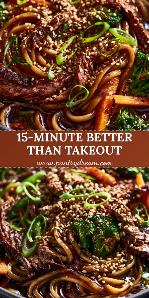 Asian Dinner Recipes: The Ultimate Glossy Beef Lo Mein with Seared Flank Steak 3 A steaming dark bowl of beef lo mein with glossy noodles and seared steak. (Asian dinner recipes)